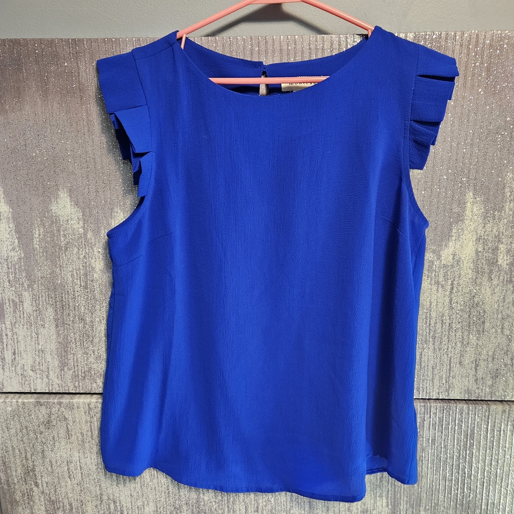 Women's Blue Sleeveless Top